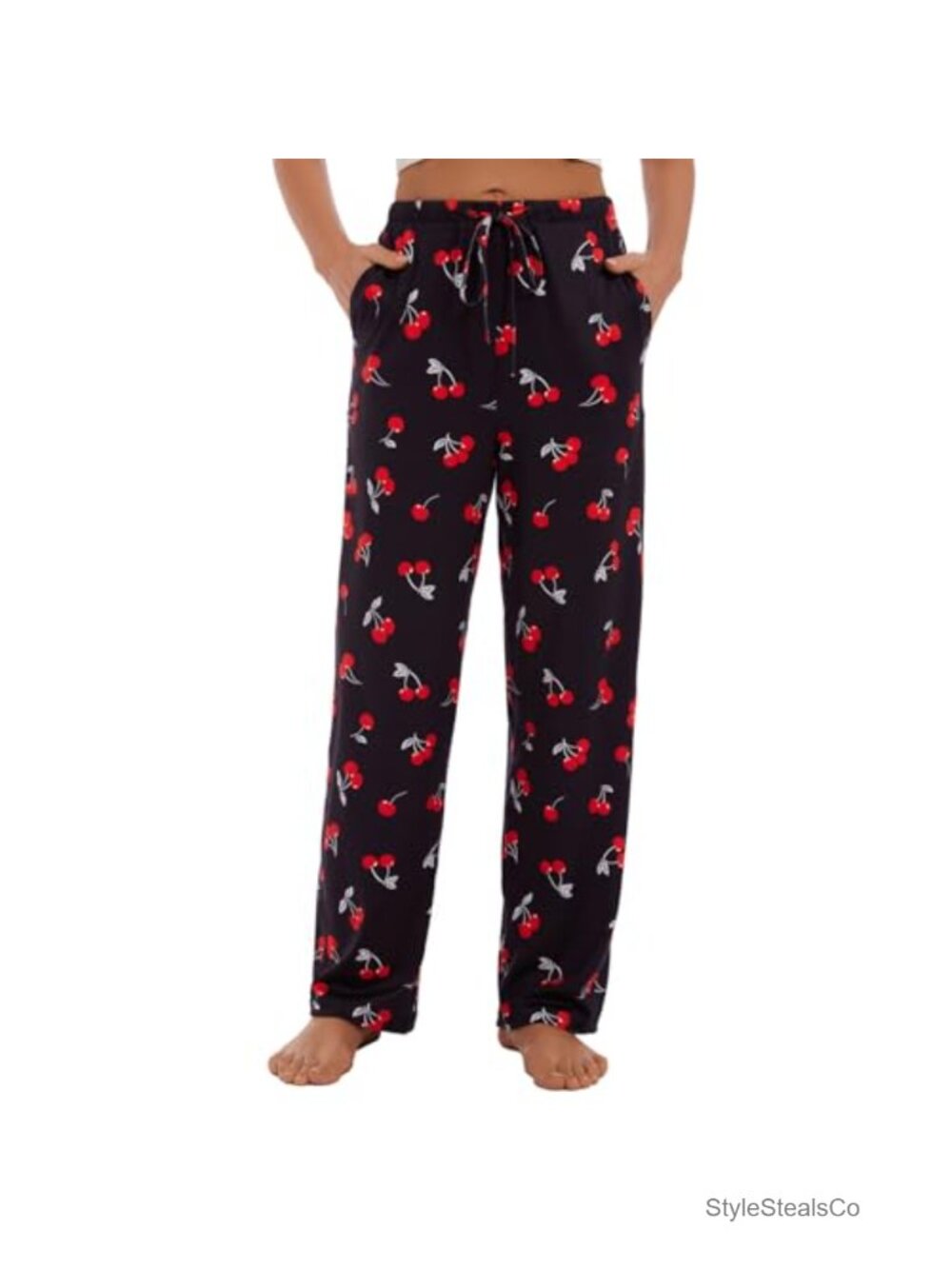 Women's Wide Leg Palazzo Lounge Pants with Pockets, High Waist Stretchy Pajama